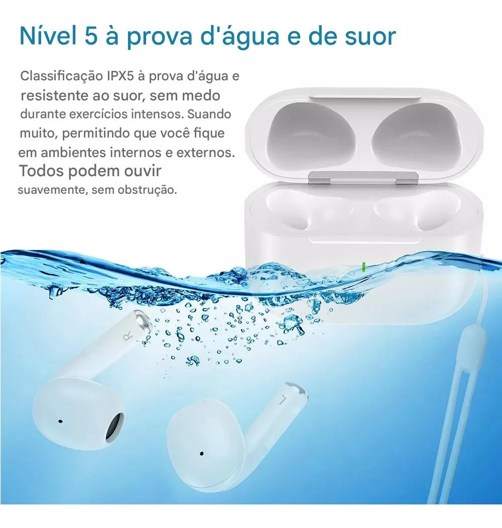 Fone De Ouvido Bluetooth Tws Bettdow 5.3, Esportes À prova d'água e redução de ruído